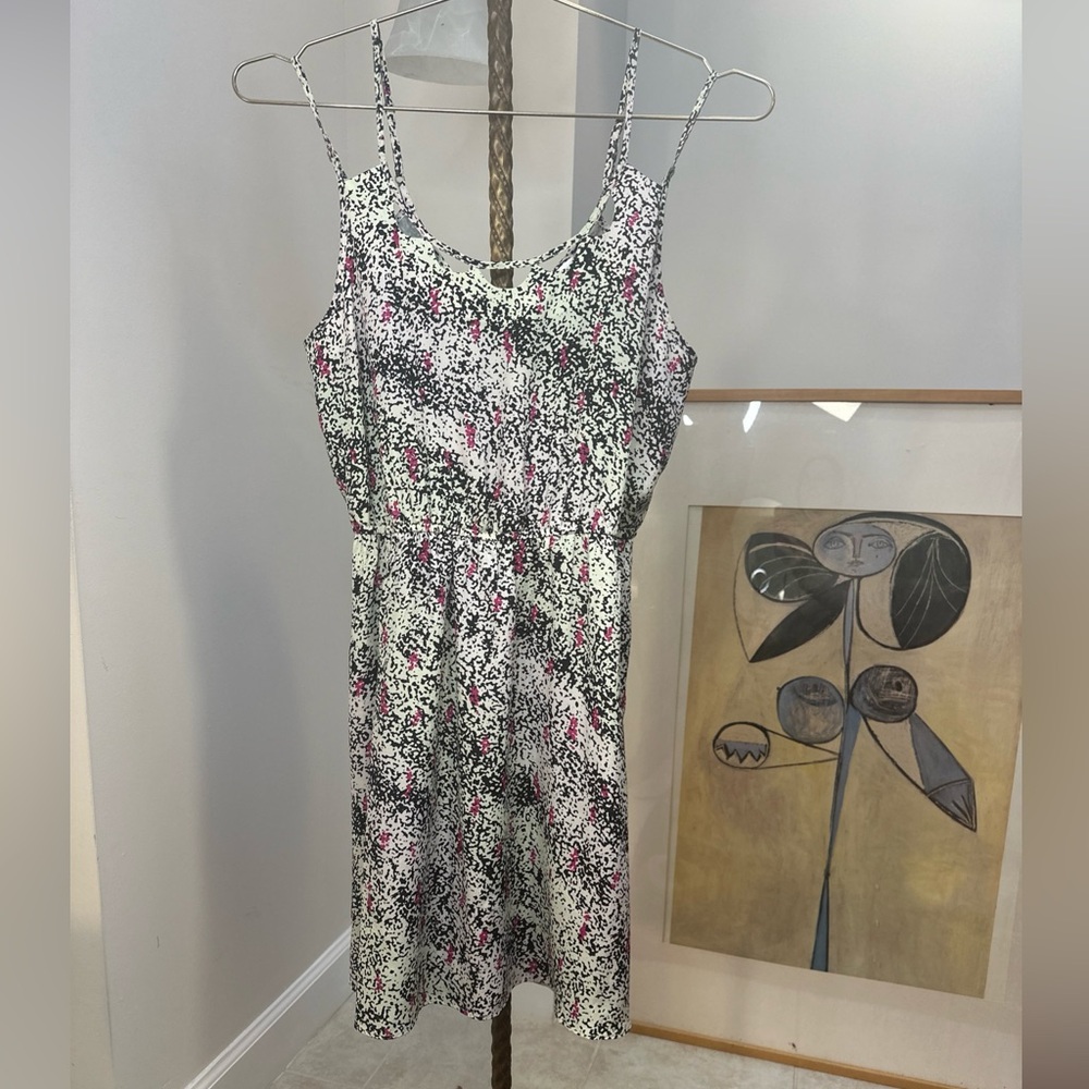 BCBGeneration BCBG Sleeveless Spaghetti Strap Berry Multi Dress Sz XS Lined